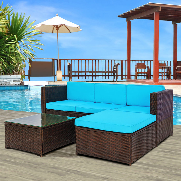 Latitude Run® Outdoor Rattan Patio Furniture Set Wayfair